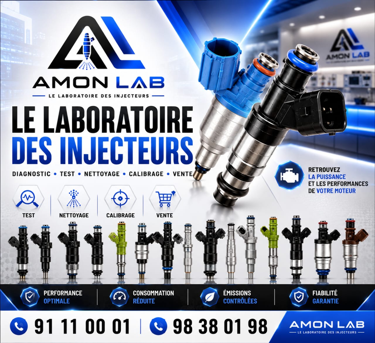 Gamme d'injecteurs Amon Lab